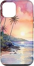 iPhone 13 Minimalist Hawaiian Travel Vacation Theme Case image