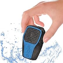 Wearable Bluetooth Speaker, Clip-On Wireless IP67 Waterproof Portable Speaker, Built-in Mic, Hands-Free Music/Calls for Work/Riding/Hiking/Golf/Outdoor (Blue)