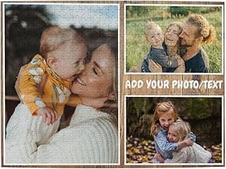 Custom Puzzles from Photos 1000/500 Pieces,Photo Puzzles Personalized,Customized Picture Puzzle Gifts for Adult and Family, Wedding,Friend image