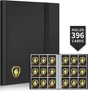 Card Binder 9 Pocket, Fabmaker 396 Pockets Trading Card Binder, Premium Collector Card Album for Standard Cards, Side Loading Card Collection Folder for MTG, TCG, Game Cards, Sport Cards, Black