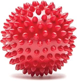 Pro-Tec Athletics High Density Spiky Massage Ball, Deep Tissue Massage Ball, Plantar Fasciitis Relief, Circulation Boosting Massage Ball, Arch and Heel Pain Relief, Portable, 3 Inch Diameter, Red image