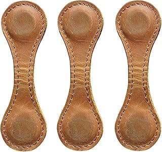 Leather Magnetic Bookmark, Handmade Reader Gift for Him/Her, Teacher Gift (3-Pack, Brown) image