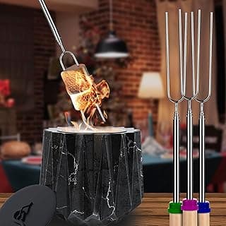 Concrete Table Top Fire Pit Bowl - Mini Fire Pit Indoor & Outdoor - Tabletop Fireplace Indoor Countertop Fire Pit Rubbing Alcohol Fire Pit Tabletop Mini Fire Pit For Table Personal Fireplace image