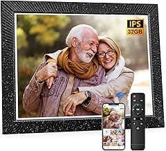 Large Digital Picture Frame 16.2" Electronic Photo Frame - Nethgrow 32GB Digital Photo Frame, Touch Screen, Auto-Rotate, Motion Sensor, Free Cloud Storage, Share Photo Video via App Email Instantly image
