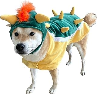 ComfyCamper Hat and Suspenders Dog Costume - X Large Medium Small Lab Star Space Cosplay Halloween Costumes, Medium, Orange