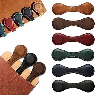 3PCS/6PCS Women's Personalized Leather Magnetic Bookmarks, Accessory Page Markers for Reading Books, Gifts for Book Lovers, Magnetic Leather Bookmarks (Six Colors) image