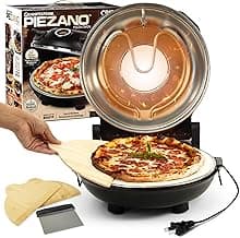 PIEZANO Crispy Crust Pizza Oven by Granitestone – Electric Pizza Oven Indoor Portable, 12 Inch Indoor Pizza Oven Countertop, Pizza Maker Heats up to 800˚F for Stone Baked Pizza at Home As Seen on TV image