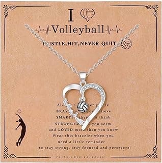 Softball/Volleyball/Basketball/Baseball Necklace for Teen Sport Accessories Jewelry Gifts for Mom Women Valentines Day Jewelry Gift image