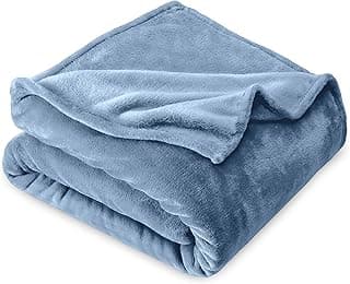 Bare Home Fleece Blanket - Full/Queen - Coronet Blue - Lightweight Blanket for Bed, Sofa, Couch, Movie Night, Camping, and Travel - Microplush - Ultra Soft Warm Blanket (Full/Queen, Coronet Blue) image