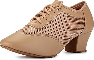 Women's 2" Practice Dance Shoes Latin Dance Shoes Lace-up Ballroom Modern Salsa Rhythm Teaching Practice Professional Performance Dance Shoes