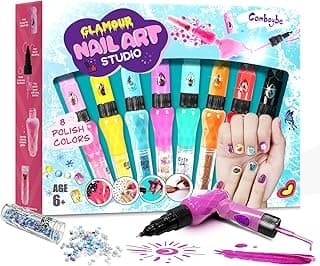 Kids Nail Polish Set for Girls, Nail Art Kit for Ages 7-12 - Girl Gifts - Nail Polish Non Toxic Girl stuff for Spa Makeup Manicures - Birthday Gift Toys for Girls 7 8 9 10-12 Years Old image