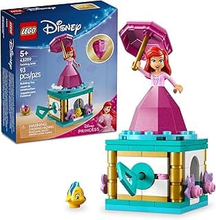 Disney Princess Twirling Ariel Toy - Building Toy for Kids, Girls and Boys, Ages 5+ - Little Mermaid Toy for Fans of Movie - Ariel Doll Gift Idea for Birthdays - 43259 image