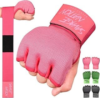 Boxing Hand Wraps Gel Padded Knuckle Inserts Elastic Quick Wraps Fist Protection Boxing Gloves for Women Men Wrist Wrap MMA Muay Thai Training Handwraps image