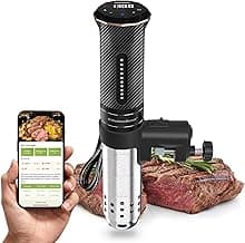 KitchenBoss Wifi Sous Vide Machine: Ultra-quiet Precision Cooker Immersion Circulator APP Control, IPX7 Waterproof Stainless Steel 1100W Professional Low Temperature Cooking Machines (G300PT) image