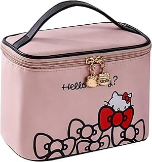 Make up Bag Travel Cosmetic Bags Brush Holder Zipper Pouch Case Organizer Cute Organizer Suitable for Purse for Women (01 Gentle Pink) image