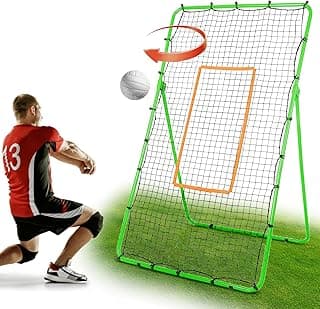 7x4ft Pro Volleyball Rebounder Net – Adjustable Angle Trainer for Spikes, Serves & Digs – Solo/Duo Practice – Portable w/Travel Bag – Soccer, Tennis Compatible