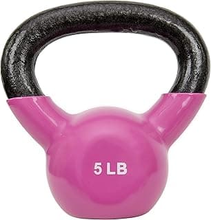 Sunny Health & Fitness Vinyl Coated Kettlebell for Strength Weight Training image