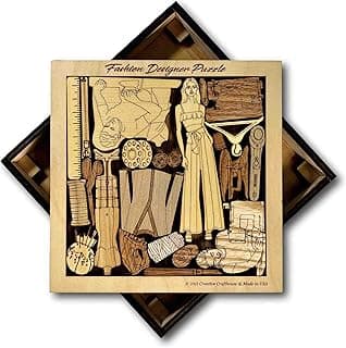 Fashion Designer Puzzle (Male Version) - A Beautiful and Unique Wooden Picture Frame Brain Teaser Puzzle image