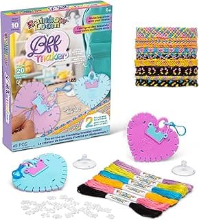 BFF Bracelet Maker - DIY Friendship Bracelet Kit, Make 10 Bracelets, 2 Clip-On Makers, 6 Thread Colors, Jewelry Activity, Kids Ages 7+ image