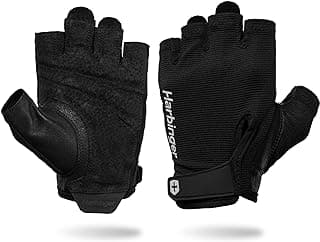 Power Gloves 3.0 - Durable Half Finger Weightlifting Gloves with Adjustable Wrist Closure, Breathable Leather Palm, Men's image