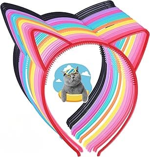 Cat Ears Headbands Plastic Kitty Hairband Hair Hoops Party Costume Daily Decorations Bunny Bow Headwear Cats image