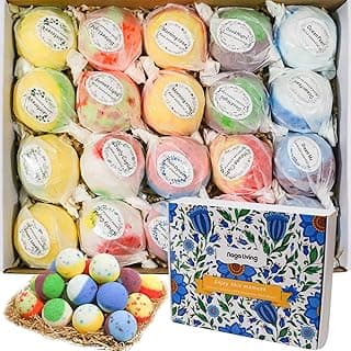 Bath Bombs Gift Set, 20 Wonderful Fizz Effect Handmade Bath Bombs for Valentine’s Day, Christmas, Mother’s Day, Father’s Day, Children’s Day, Birthday, Thanksgiving Day& Any Anniversaries image