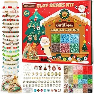 6000 Pcs Clay Beads Bracelet Making Kit for Beginner, Clay Beads with Charms Kit for Jewelry Making Crafts Toys DIY Arts and Crafts for Kids Age 6-13