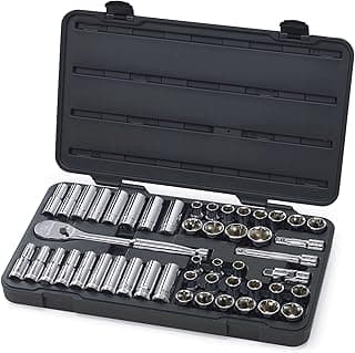 GEARWRENCH 49 Pc. 1/2" Drive 6 Pt. Socket Set, Standard/Deep, SAE/Metric - 80700D image