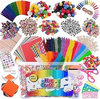 Generic Arts and Crafts Supplies Kit - 100+ Piece Box of Crafting Supplies image