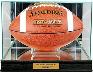 Rectangle Football Display Case with Engraving image