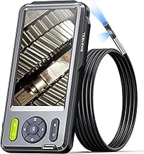 5mm Dual Lens Inspection Camera, Teslong Borescope with LED Light, HD Industrial Endoscope, 5" IPS Screen, Waterproof Video Scope Camera, Flexible Cable for Home/Automotive/Pipe/Car/Wall (5ft) image
