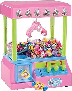Bundaloo Claw Machine Arcade Game with Sound, Unicorn Themed Mini Candy Grabber Prize Dispenser Vending Toy for Kids, Boys & Girls image