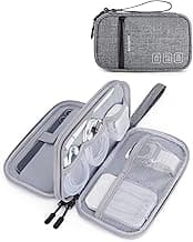 Cord Organizer Travel Cable Organizer Bag Tech Electronic Organizer Travel Case, Travel Essentials for Charger, Cable, Phone, Flash drive, Double Layer - Gray image