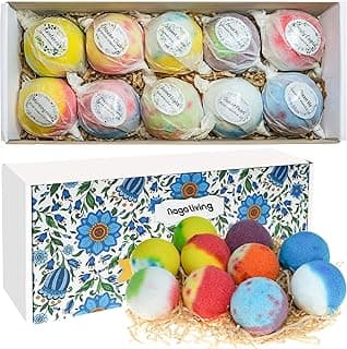 Bath Bombs Gift Set, 10 Organic Bubble Bombs, for Valentine’s Day, Christmas image