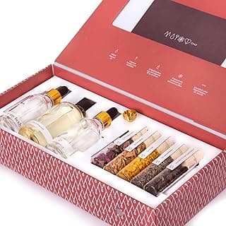DIY Body Oil Set for Hair, Body & Bath | Includes Almond Oil, Cedar Wood, Orange Peel, Lavender | Gift Idea for Women | Anniversary & Birthday Gift for Her image