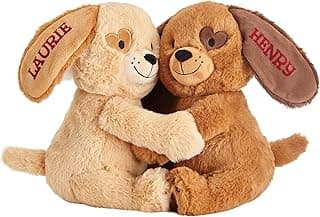 Let's Make Memories Personalized Hugging Plush Puppies - Puppy Love - Dog Stuffed Animal for Kids - Valentines Day - Birthday - For Boy - For Girl - Te Quiero - Familia - I Love You - Family - Puppies image