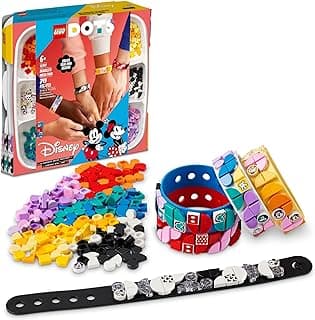 DOTS Disney Mickey & Friends Bracelets Mega Pack 41947 5in1 Crafts Set, DIY Toy Jewelry Making Kit for Kids, with Glitter and Minnie Mouse Tiles image