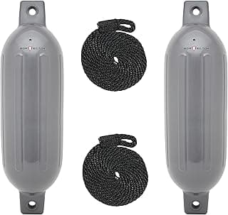 Extreme Max 3006.7444 BoatTector Inflatable Fender Value 2-Pack - 4.5" x 16", Gray image