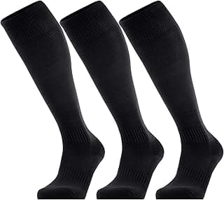 GRAPMKTG 3 Pack Softball Soccer Socks Baseball Football Socks for Youth Men and Women image