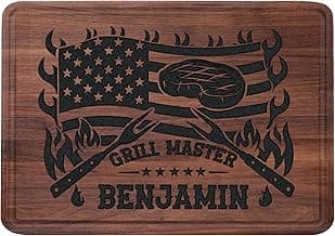 Personalized Cutting Boards for Meat, Wood Engraved Grilling Gifts for Men, Mens Fathers Day Gift, Christmas Presents for Dad, Customized BBQ Daddy Birthday Gifts for Husband, Grandpa, Him