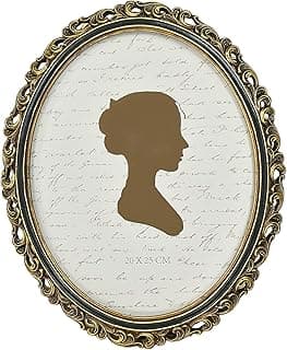 Sunlit Vintage Picture Frame 8x10 Inch, Oval Antique Photo Frames with Glass Front, Luxury Photo Display, Tabletop Wall Hanging, Gift Ideas, Golden Brown image