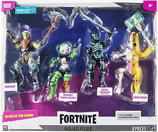 FORTNITE Squad Mode Glow in The Dark Unvaulted Edition Pack of 4 Figures image
