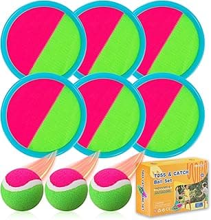 Kids Toys - Outdoor Games, Beach Toys, Toss and Catch Ball Set, Perfect Beach Games Sets Playground Sets for Backyards Easter Gifts for Kids image