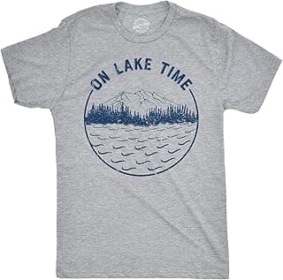 Mens On Lake Time Tshirt Cool Outdoor Camping Tee for Guys image