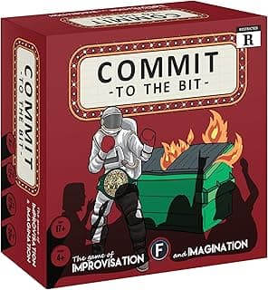 FITZ Commit to The Bit Adult Party Game - Fast-paced Improv Game for Hilarious Group Play, NSFW Rated R Version for Ages 17+, 4+ Players