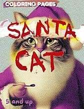 SANTA CAT coloring book: SANTA CAT colorong book The coloring book for cats image