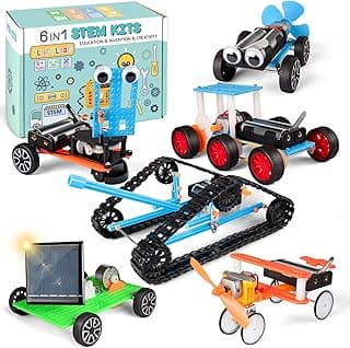 6-in-1 STEM Kit for Kids Ages 6-12, STEM Toys for Boys Ages 8-12, Robot Building Kit & Car Crafts for Kids, Science Activities Robotics Kits for 6 7 8 9 10 12 Year Old Boys Girl Birthday Gifts image