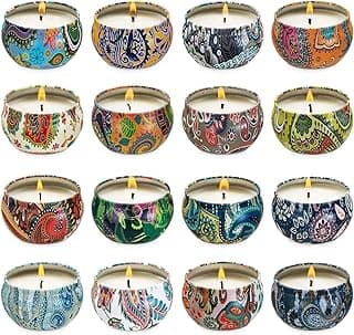 16 Pack Scented Candles Gift Set for Woman, Jar Candle, 2.5 oz Soy Wax Tin Candle-Ideal Gift for Travel Home Décor image