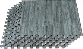 Forest Floor 3/8 Inch Thick Printed Foam Tiles, Premium Wood Grain Interlocking Foam Floor Mats, Anti-Fatigue Flooring – Stylish Flooring Solution image