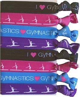 8 Piece Gymnastics Gift Hair Elastics - Gymnastics Gifts for Gymnasts, Women, Girls, Gymnastics Coaches, Gymnastics Classes, Girls Gymnastics, Gymnastics Equipment for Kids, Gymnastics Equipment image